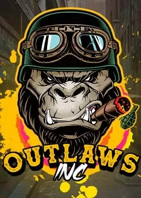 Western outlaw slot with sticky wilds and high-volatility shootout bonuses.